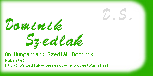 dominik szedlak business card